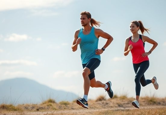 Men and Women Running Exercise